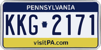 PA license plate KKG2171