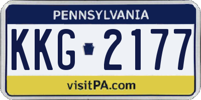 PA license plate KKG2177