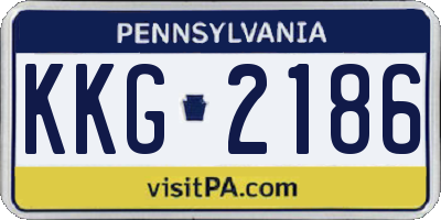 PA license plate KKG2186