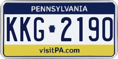 PA license plate KKG2190
