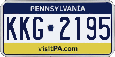 PA license plate KKG2195