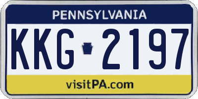 PA license plate KKG2197