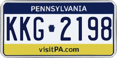 PA license plate KKG2198