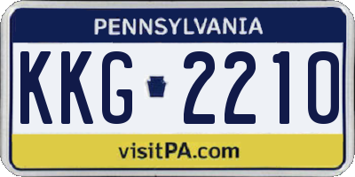 PA license plate KKG2210