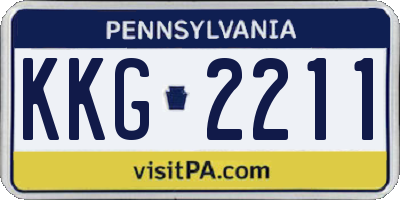 PA license plate KKG2211
