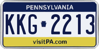 PA license plate KKG2213