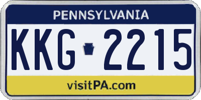 PA license plate KKG2215