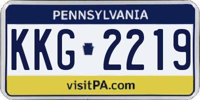 PA license plate KKG2219