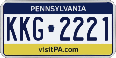 PA license plate KKG2221