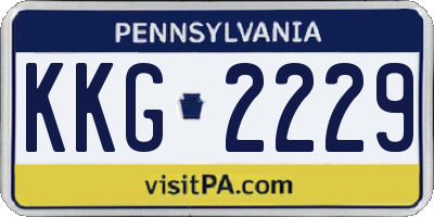 PA license plate KKG2229