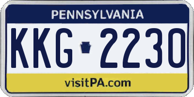 PA license plate KKG2230