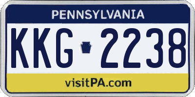 PA license plate KKG2238