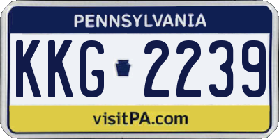 PA license plate KKG2239