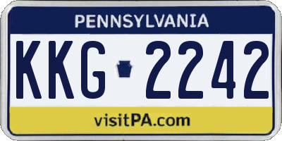 PA license plate KKG2242