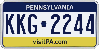 PA license plate KKG2244