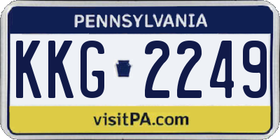 PA license plate KKG2249