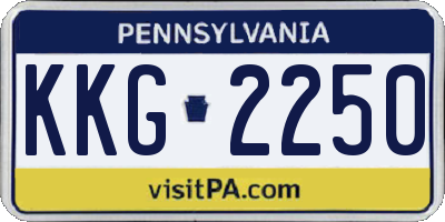 PA license plate KKG2250
