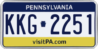 PA license plate KKG2251