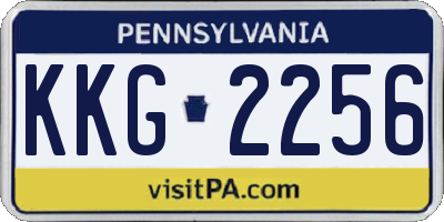 PA license plate KKG2256