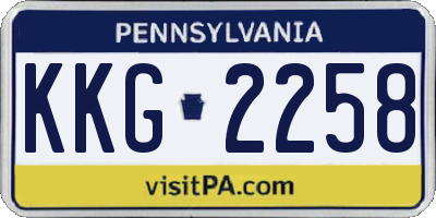 PA license plate KKG2258