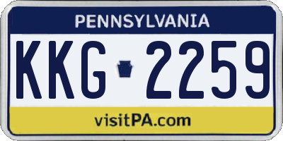 PA license plate KKG2259