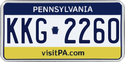 PA license plate KKG2260