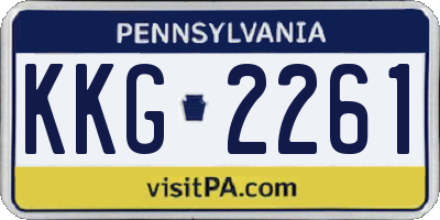 PA license plate KKG2261