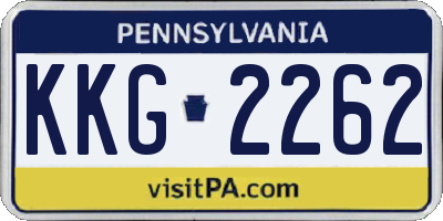 PA license plate KKG2262