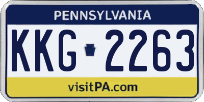 PA license plate KKG2263