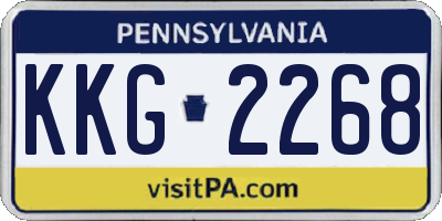 PA license plate KKG2268