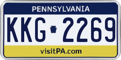 PA license plate KKG2269