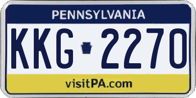 PA license plate KKG2270