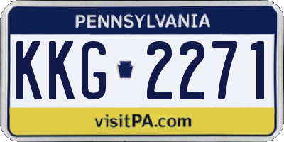 PA license plate KKG2271