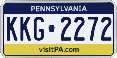 PA license plate KKG2272