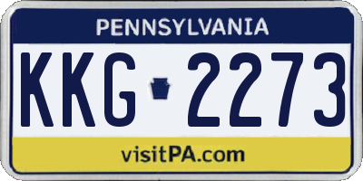 PA license plate KKG2273