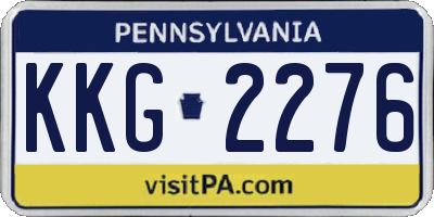 PA license plate KKG2276