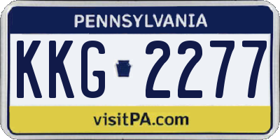 PA license plate KKG2277