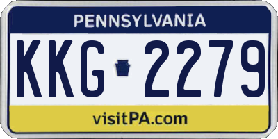 PA license plate KKG2279