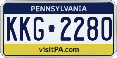 PA license plate KKG2280
