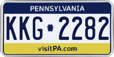 PA license plate KKG2282