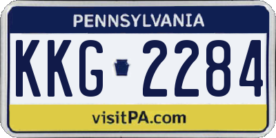 PA license plate KKG2284