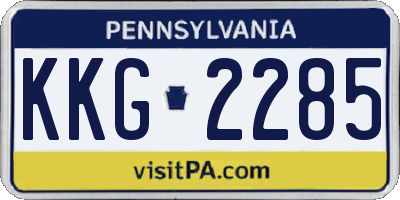 PA license plate KKG2285