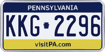PA license plate KKG2296