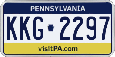 PA license plate KKG2297