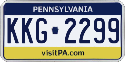 PA license plate KKG2299