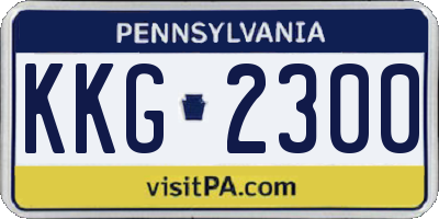 PA license plate KKG2300