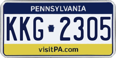 PA license plate KKG2305