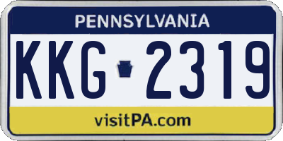 PA license plate KKG2319
