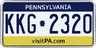 PA license plate KKG2320