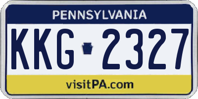 PA license plate KKG2327